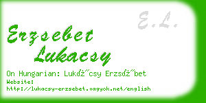 erzsebet lukacsy business card